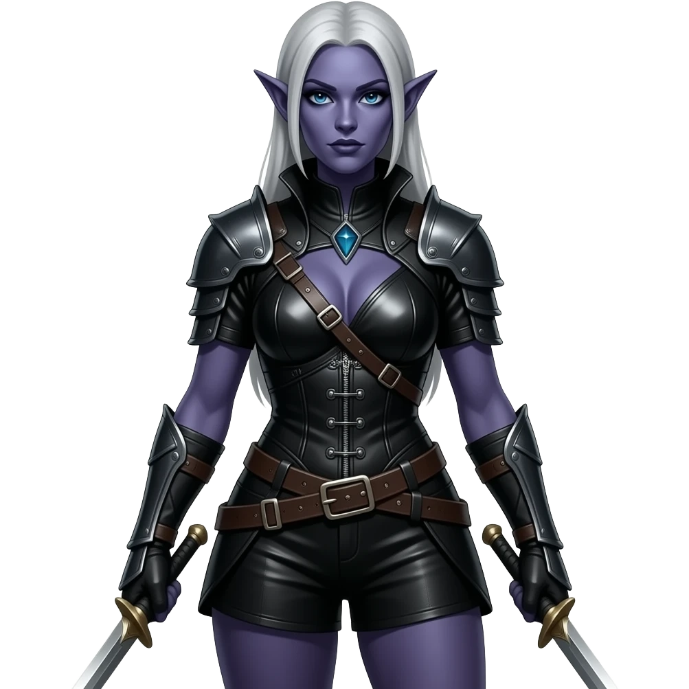 Drow fighter dnd look female emoji