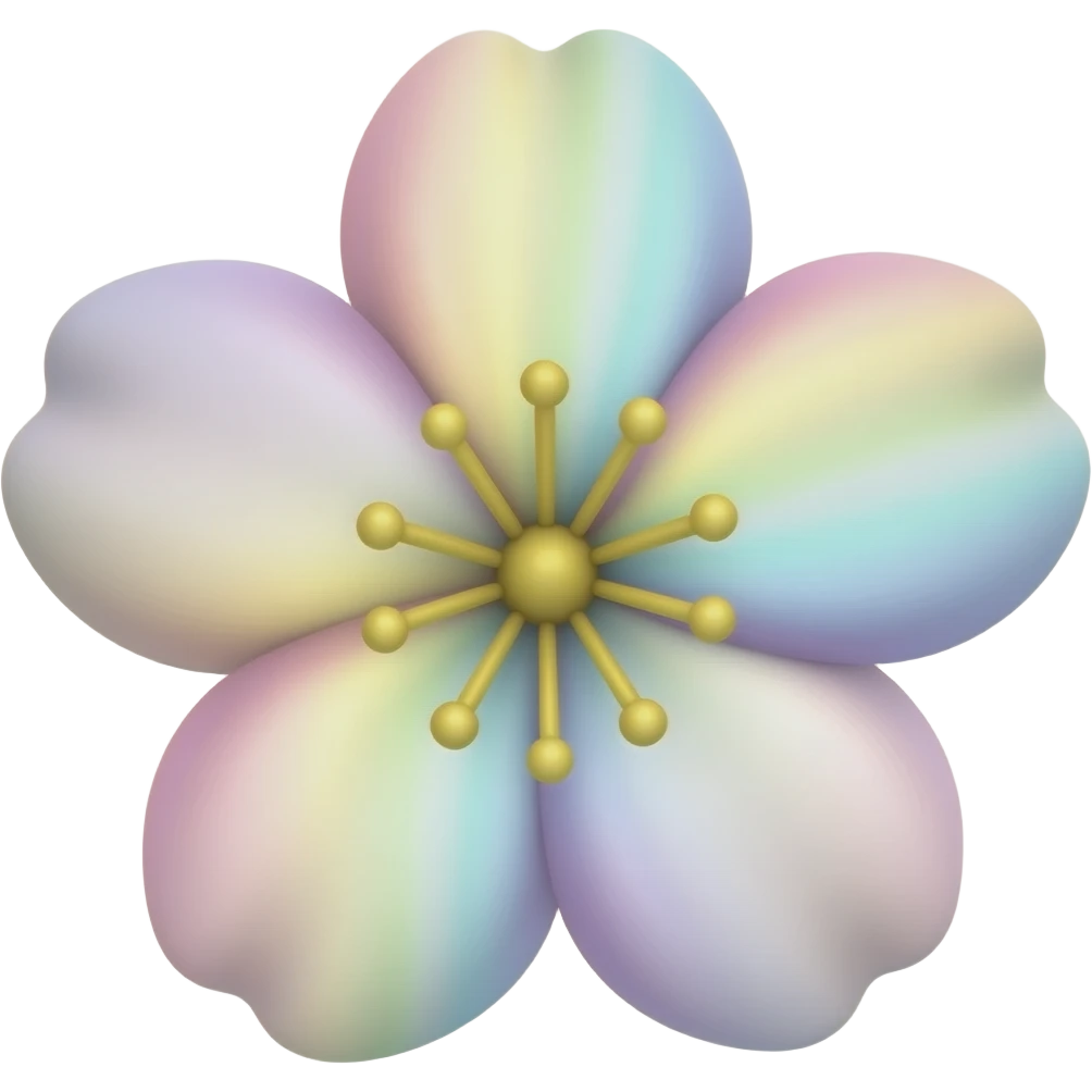 Sakura flower rainbow pastel emoji