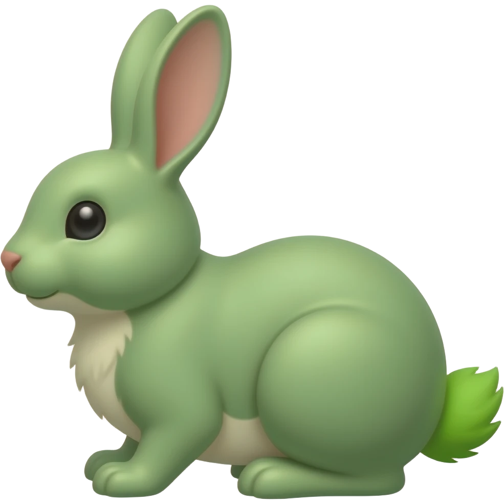 Green Rabbit tail emoji