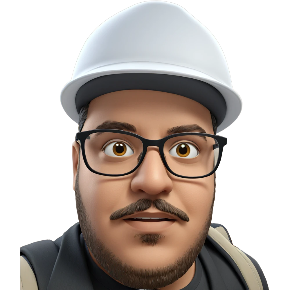 male portrait with glasses indoors emoji