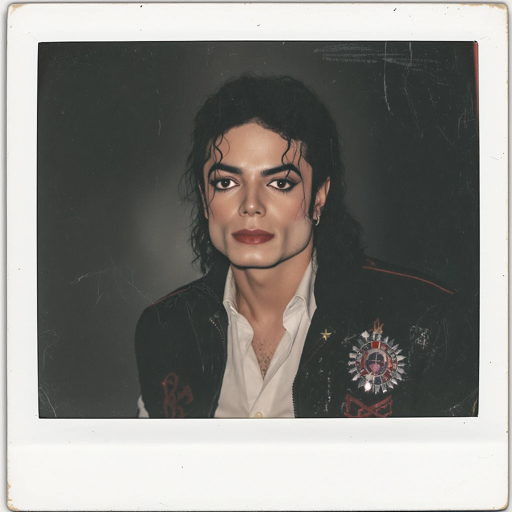 Michael Jackson wearing his Thriller jacket emoji