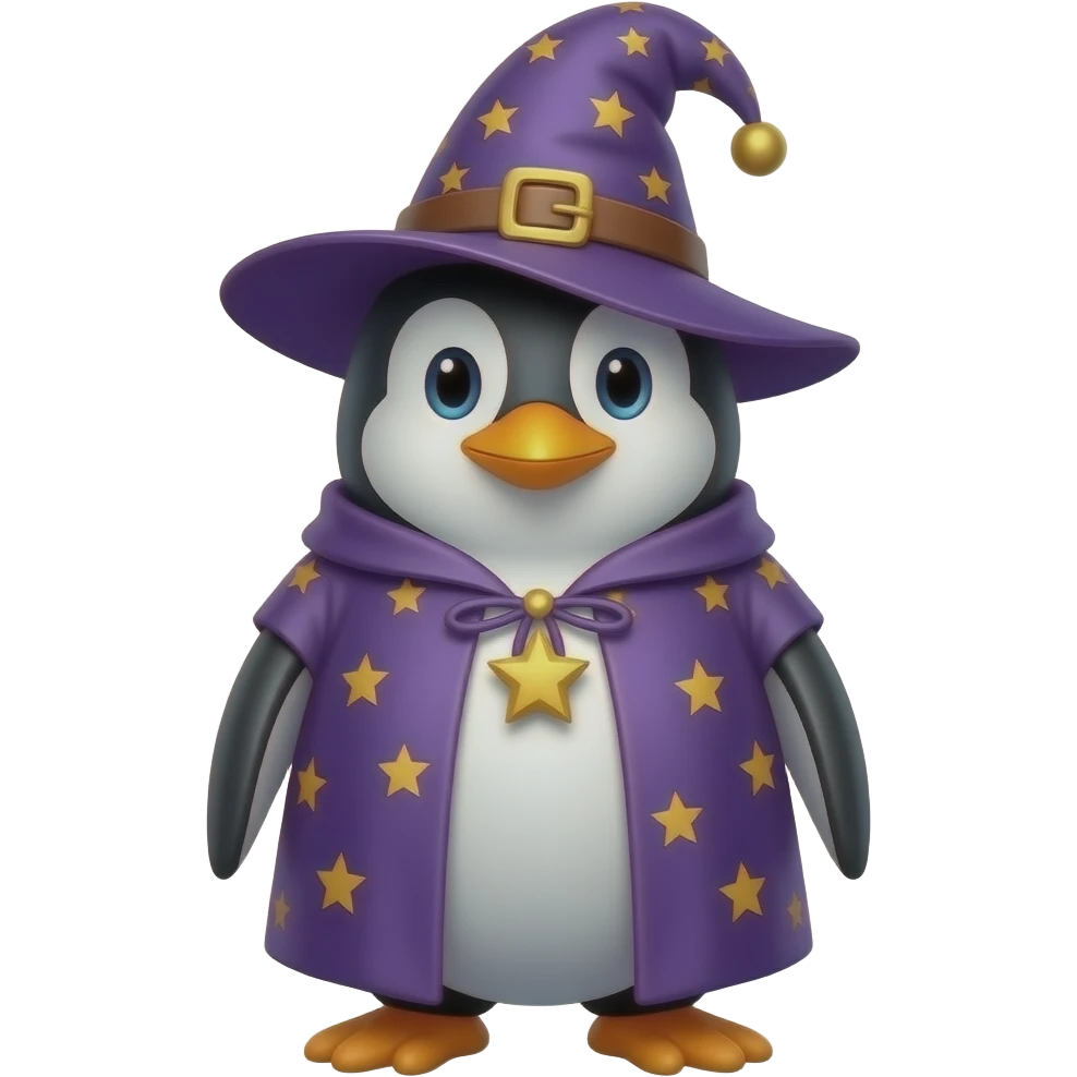 Penguin Wizard emoji