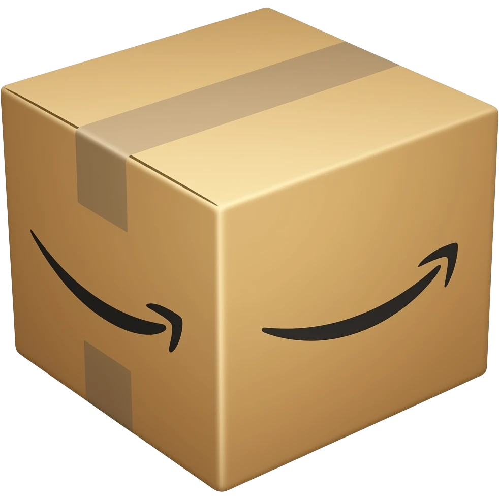 Amazon package that has amazon logo emoji