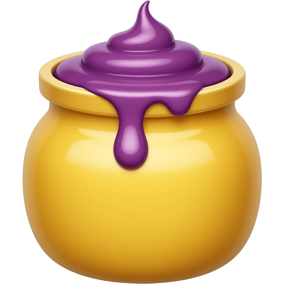 full purple sauce in a mustard jar emoji