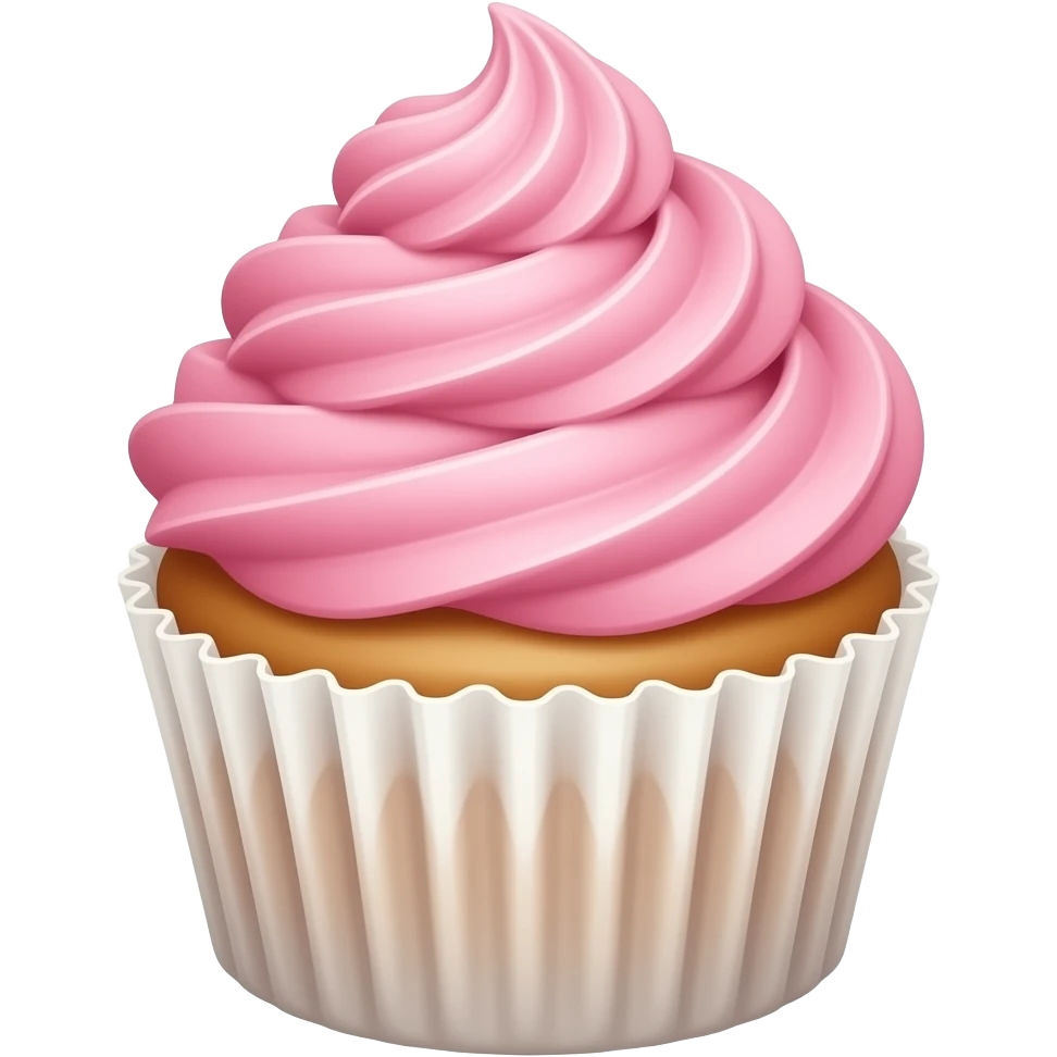 Cupcake with pink icing emoji
