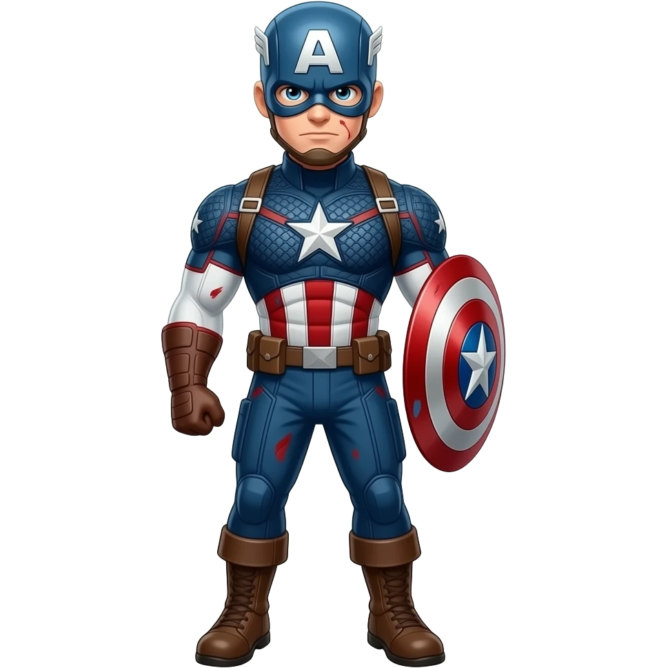 Captain America beaten up emoji