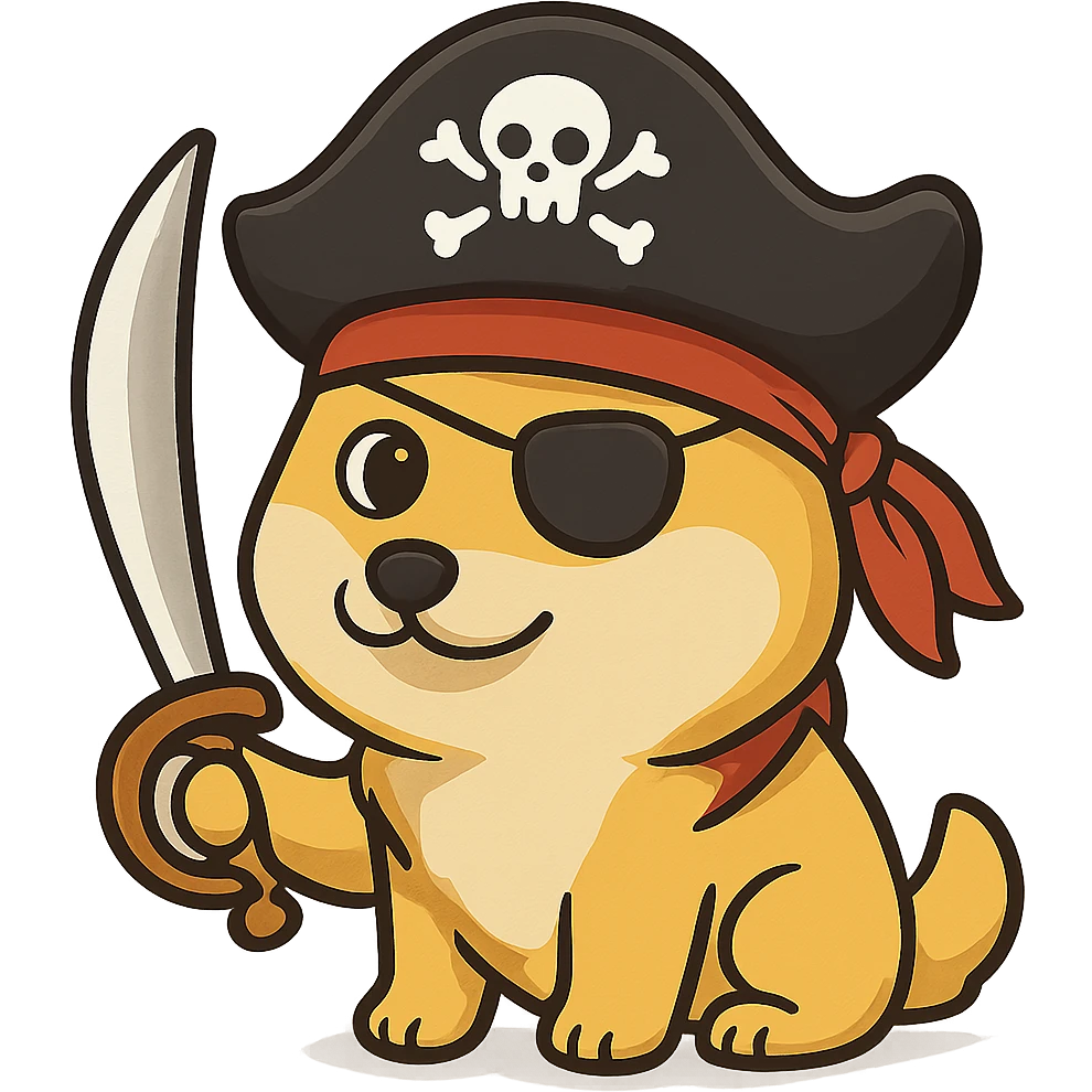 doge as a pirate emoji