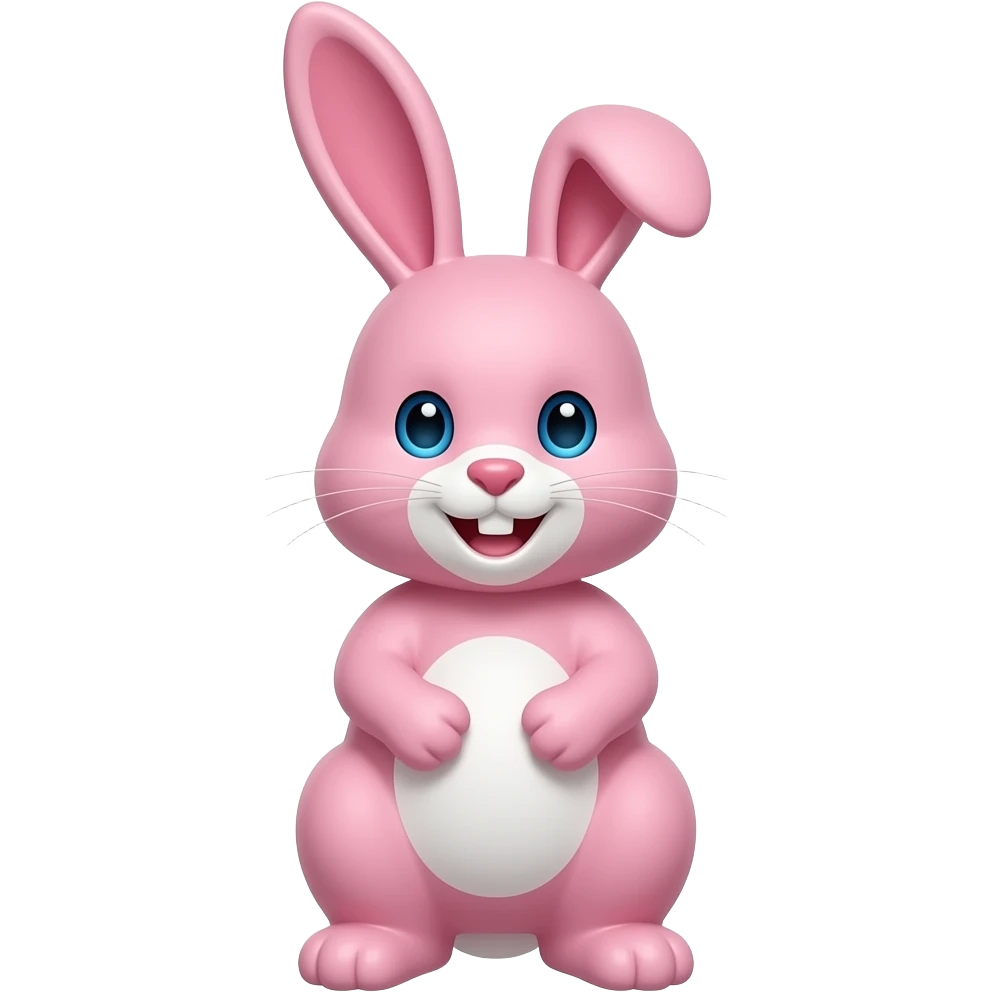 pink, happy,  easter bunny emoji