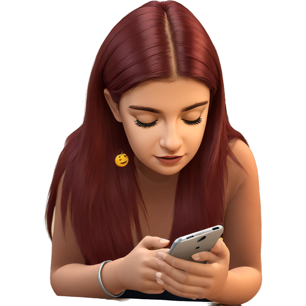 girl with closed eyes indoors emoji