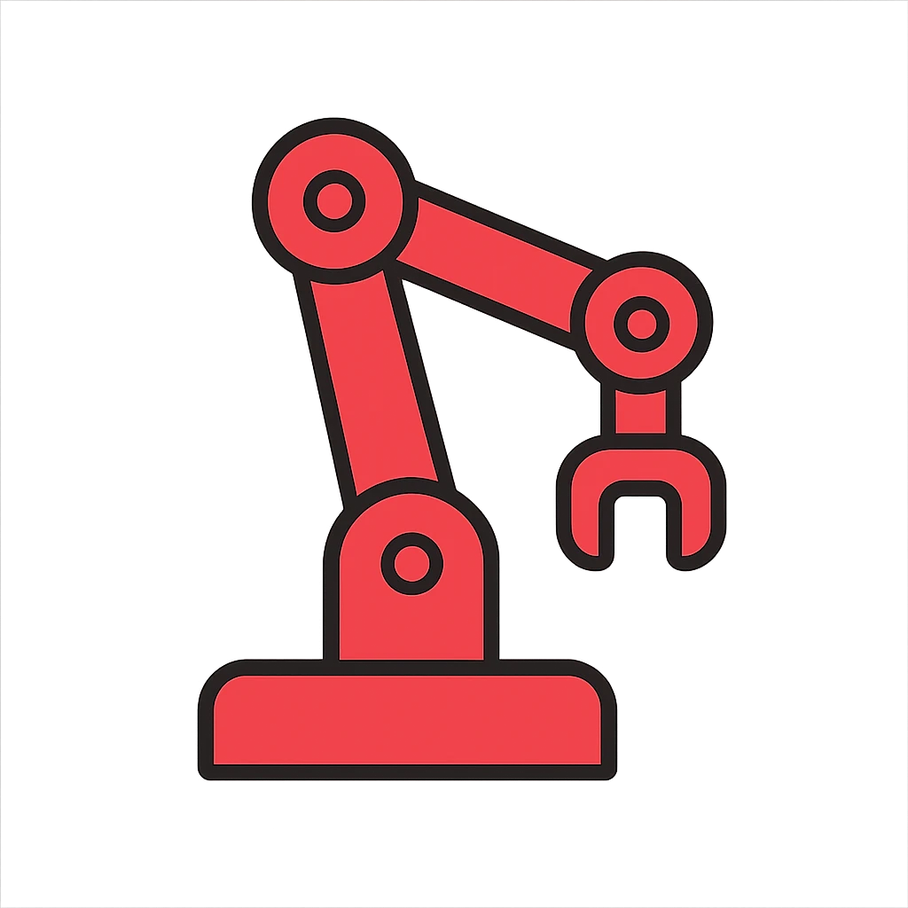 red cobot, icon style, simple and clean, side view emoji