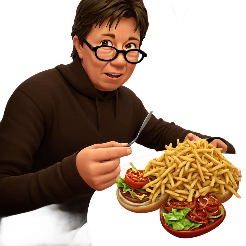 boy enjoying meal indoors emoji