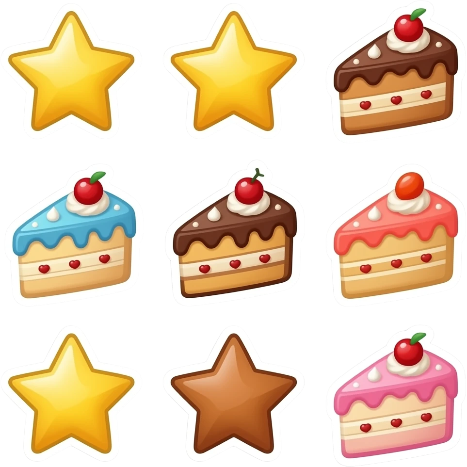 making stickers star after use cake lookingone sides. difference difference designs difference designs an 12 car emoji