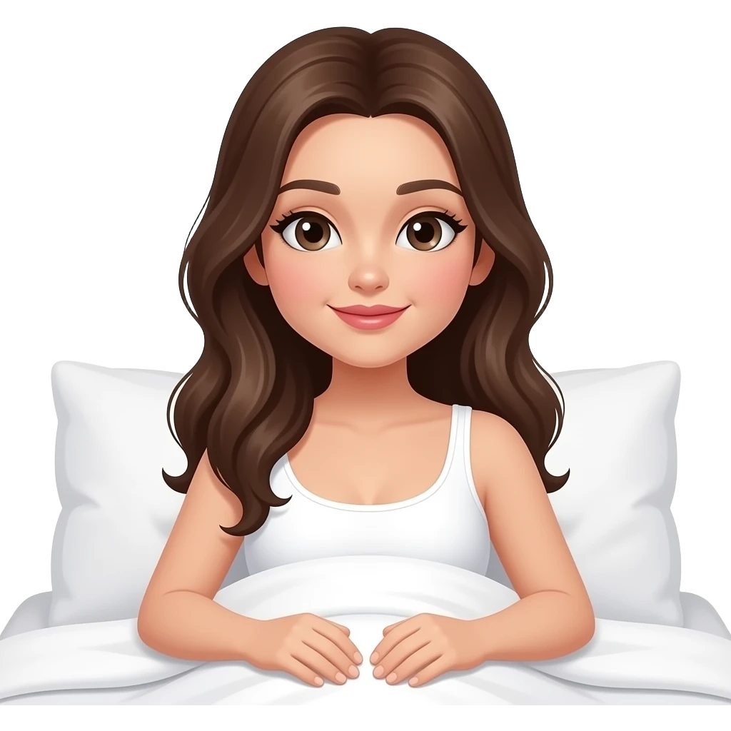 Sexy naked girl in bed emoji