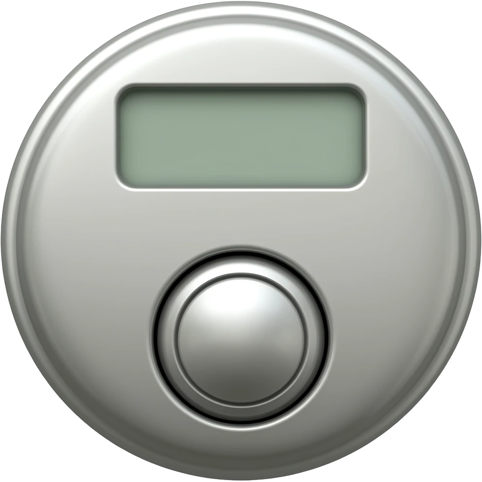 metal doorbell with screen emoji