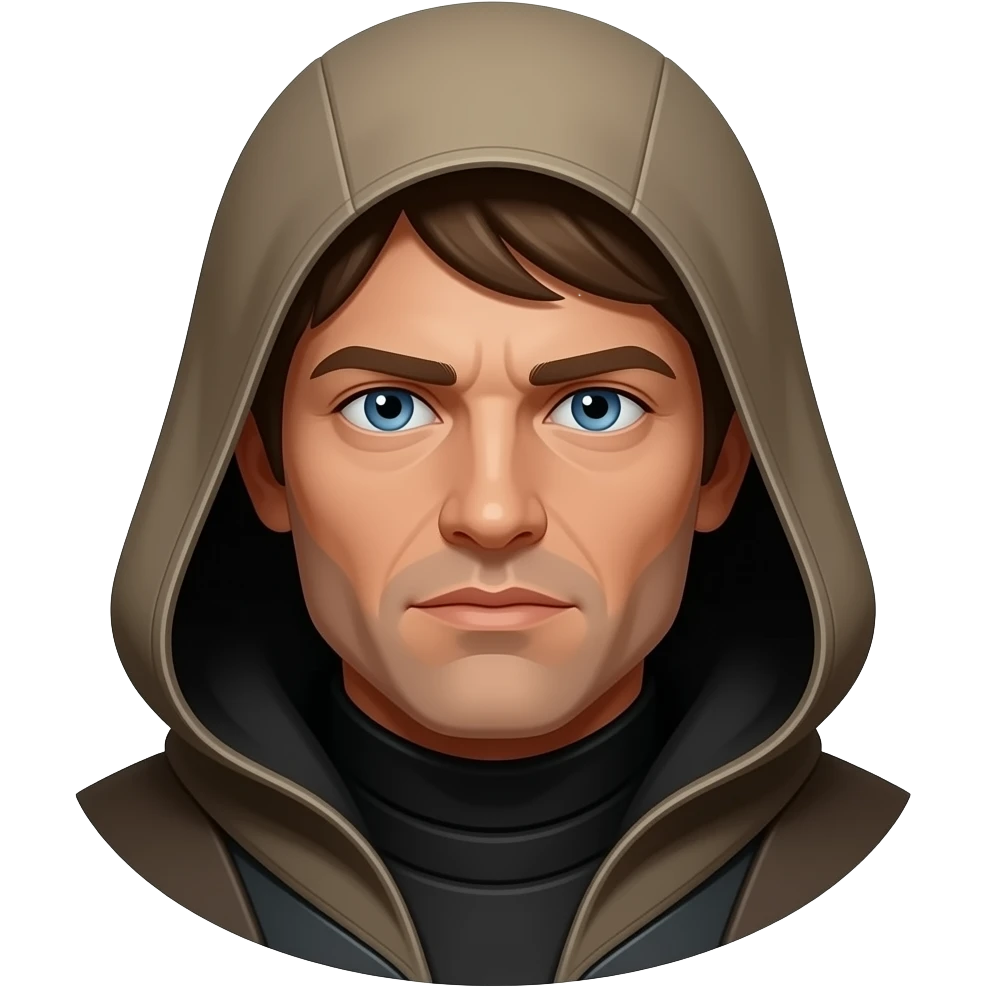 paul atreides  blue eyes with black beigehood in dune film emoji