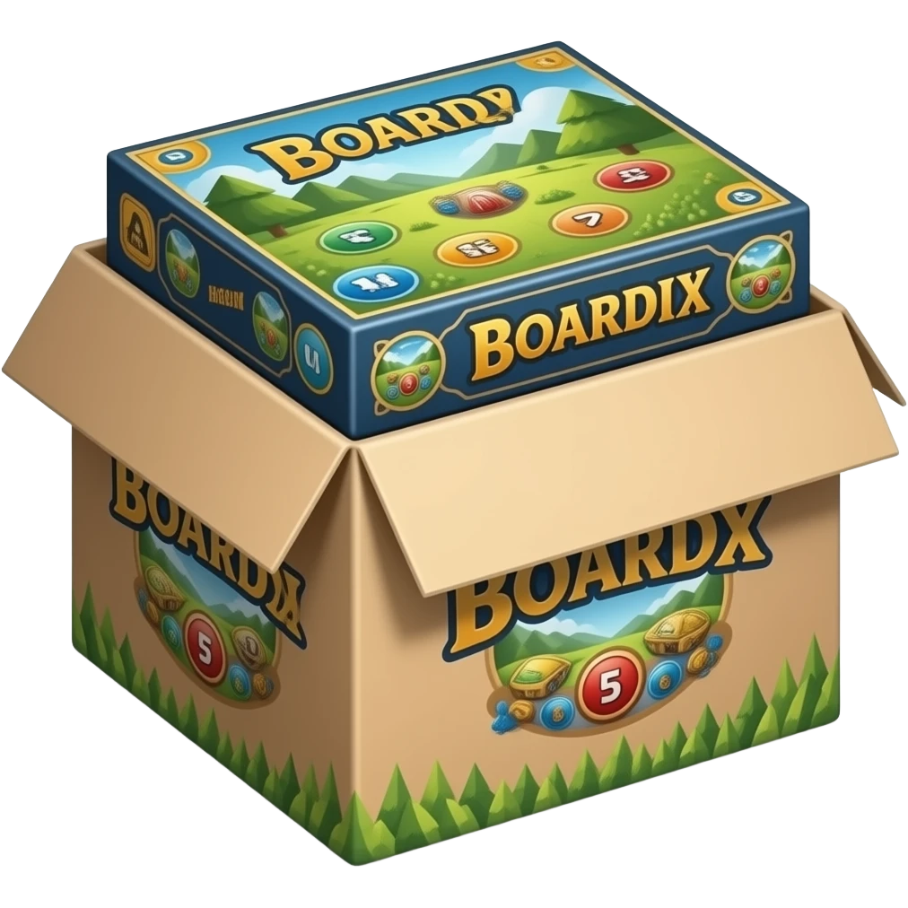 A stack of boxes of board games emoji