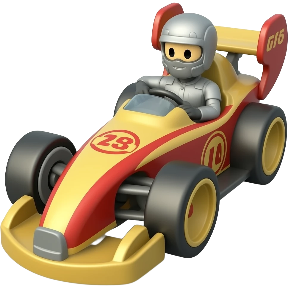 carrinho de corrida de brinquedo  semelhante emoji
