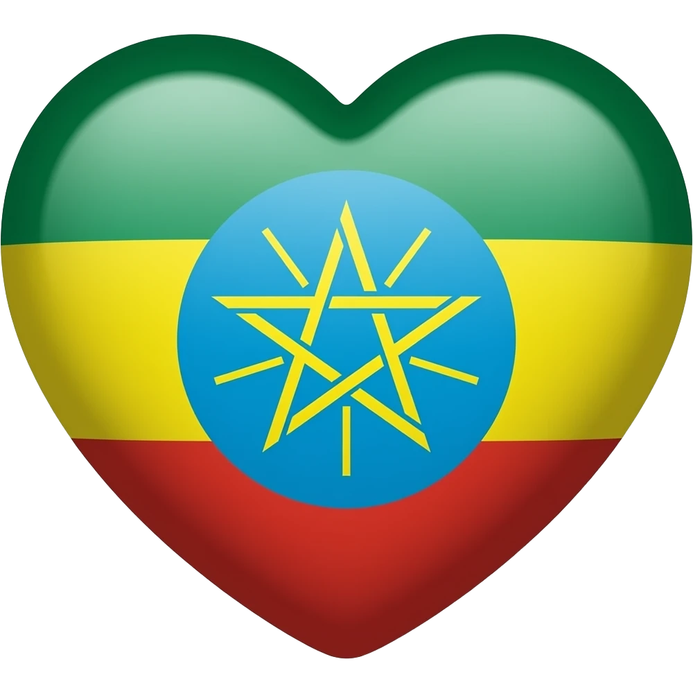 Ethiopia heart flag emoji