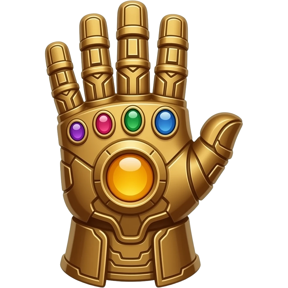 Thanos gauntlet with gems emoji