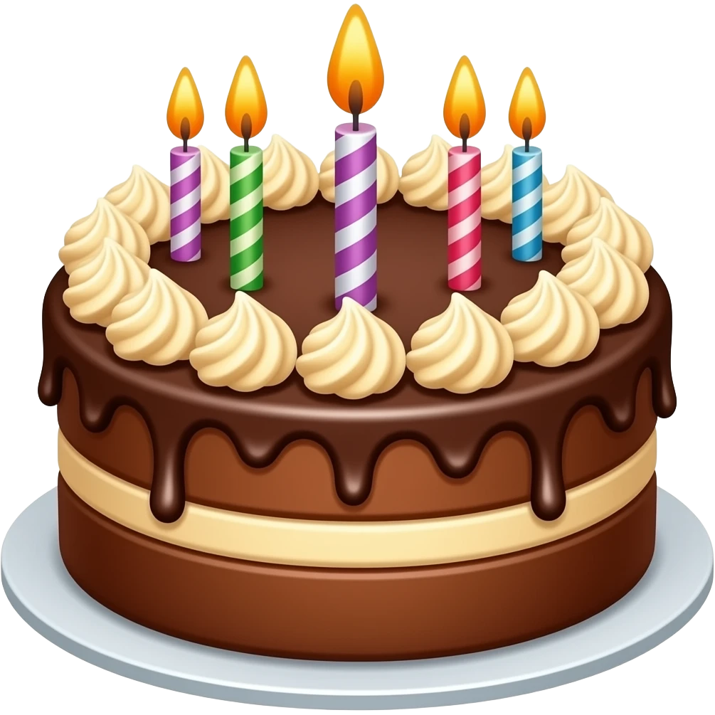 birthday cake chocolate emoji