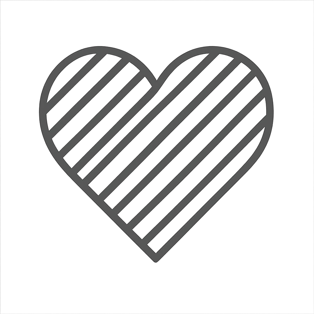 heart with a striped pattern emoji