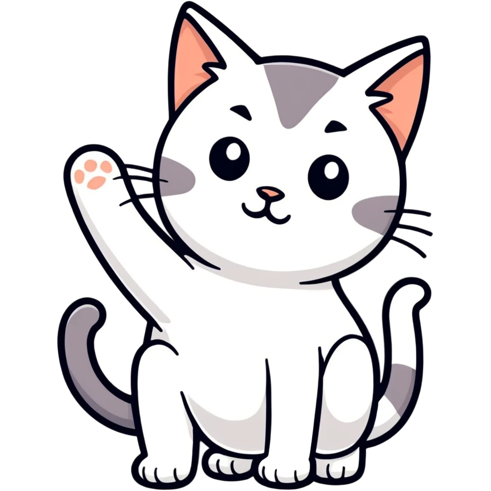 Finger in cat emoji