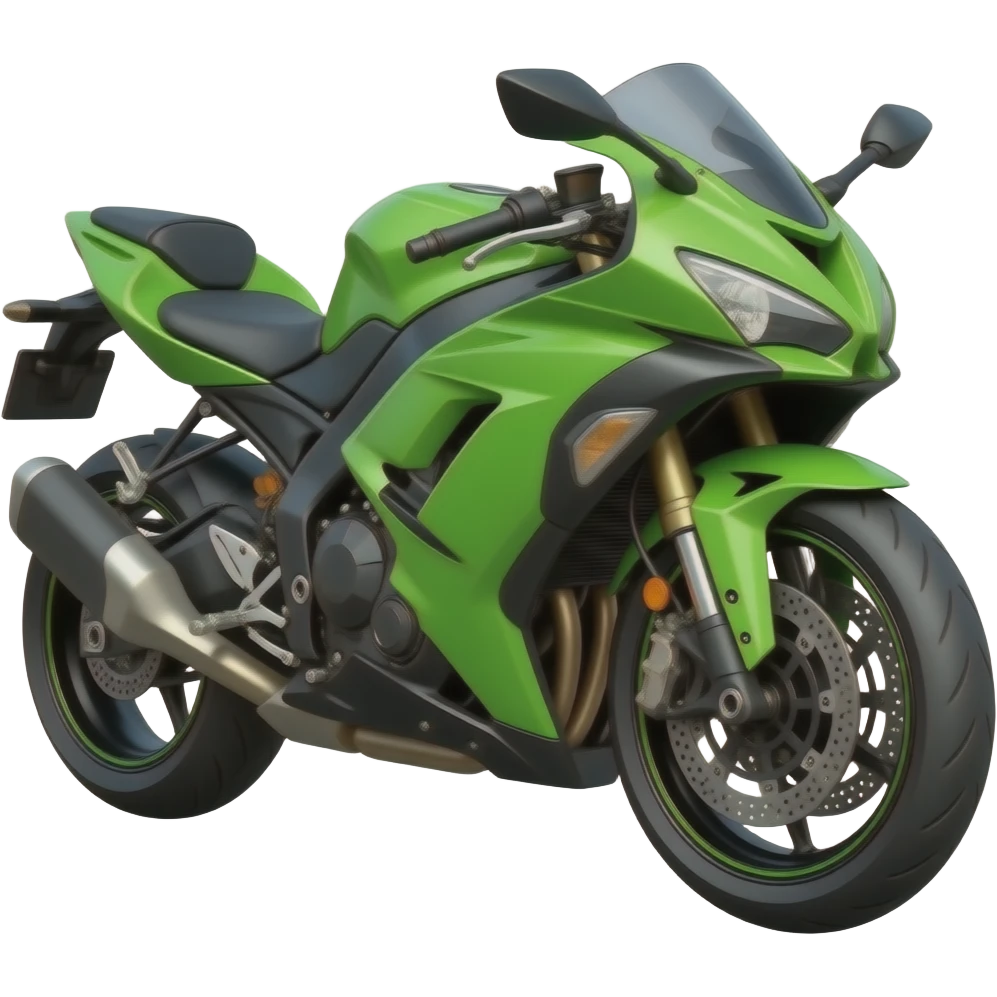 trail motorbike green emoji