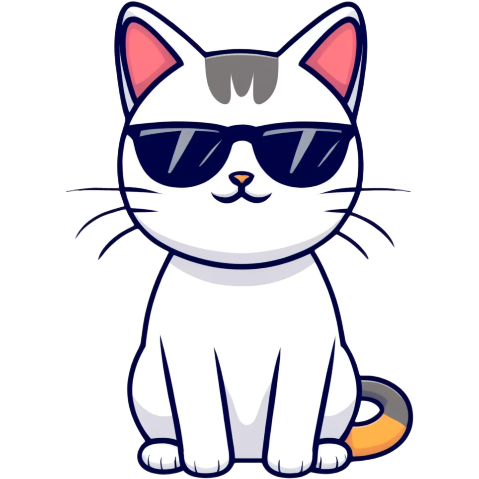 Cat with sunglasses emoji