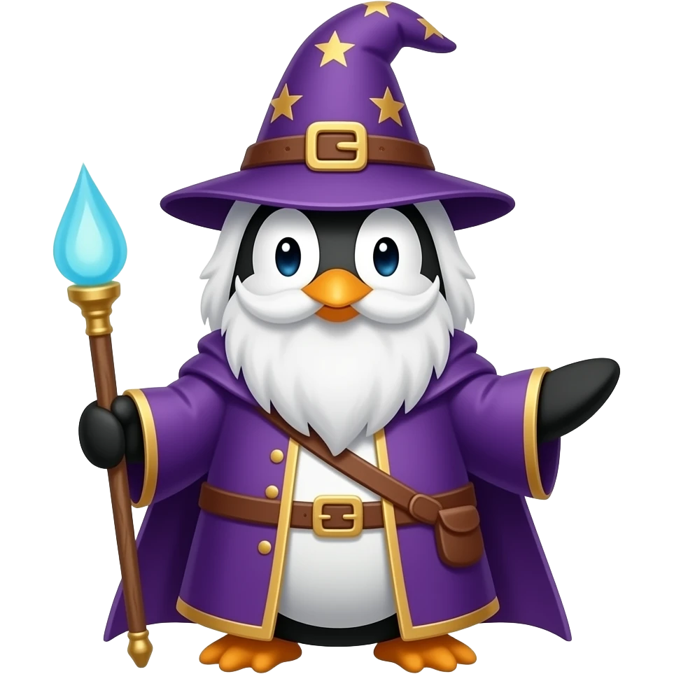 Penguin Wizard emoji
