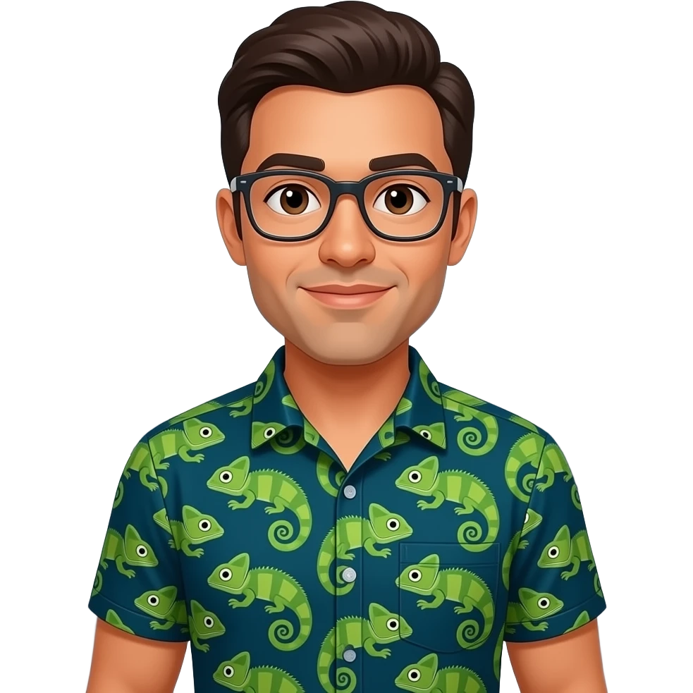 Camaleón tech office mann emoji