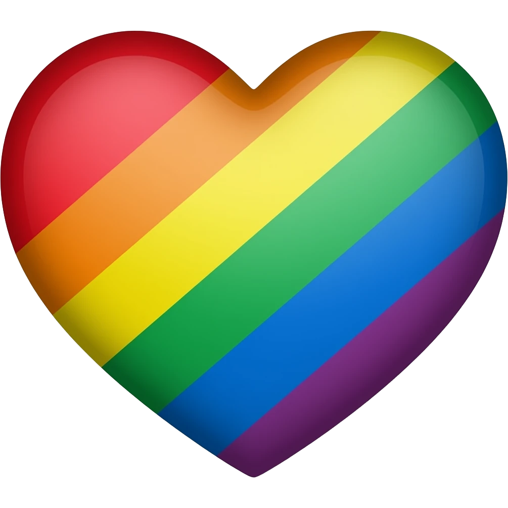 Progress flag heart red, orange, yellow, green, blue, violet, white, pink, light blue, brown and black emoji