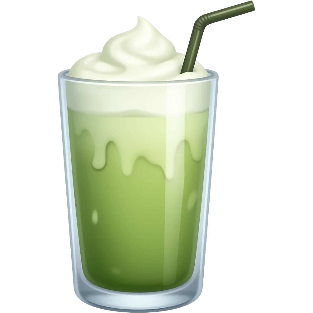 Iced matcha latte emoji