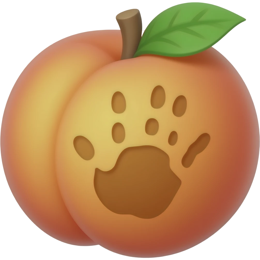Take the normal peach emoji 🍑 and add a shaded hand print to it as if a hand slapped the peach emoji