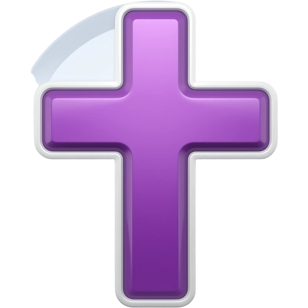 Cruz sagrada roxa emoji