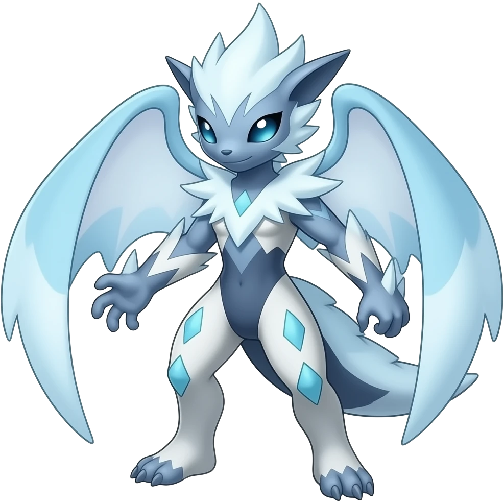 Absol-Glaceon-fusion-hybrid-creature emoji