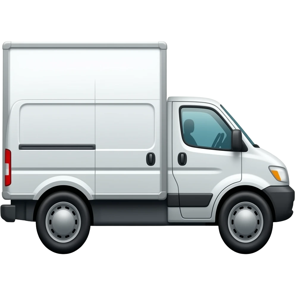 white delivery van facing right emoji