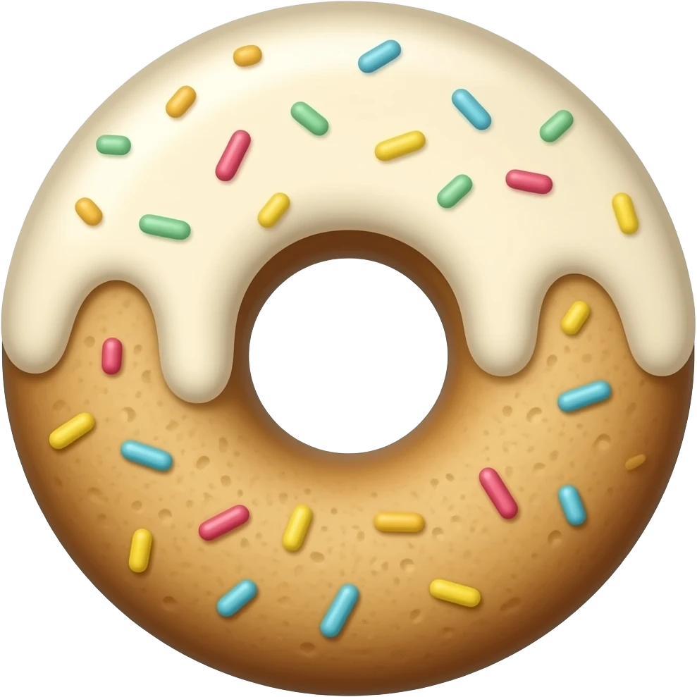 Snickerdoodle with icing  cookie emoji