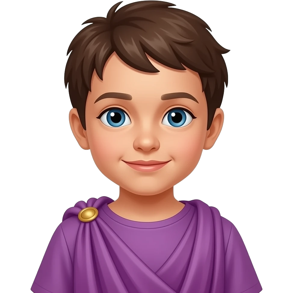 Ancient Greek child purple emoji
