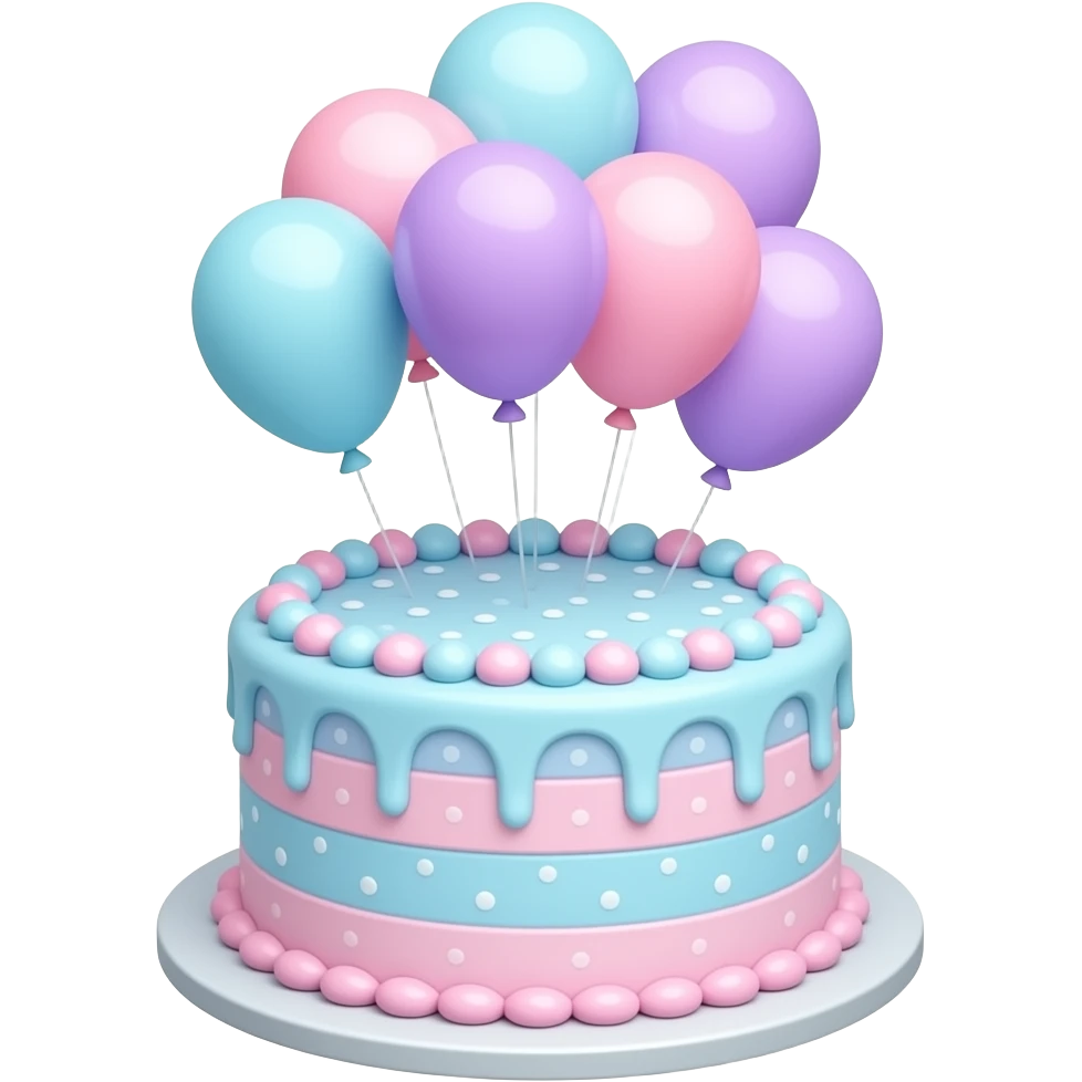 Pastel birthday emoji