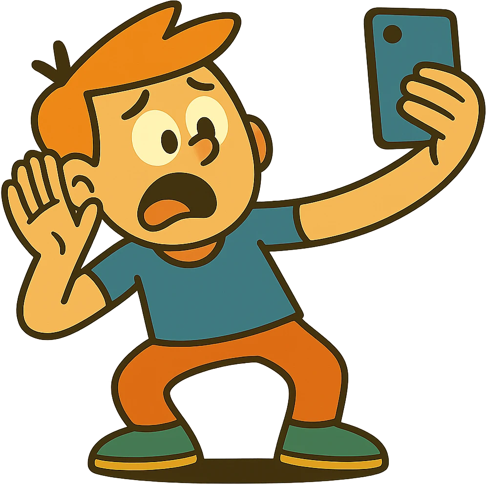 Make the boy's expression funny and exaggerated, keep the vibrant toon style, no background. emoji