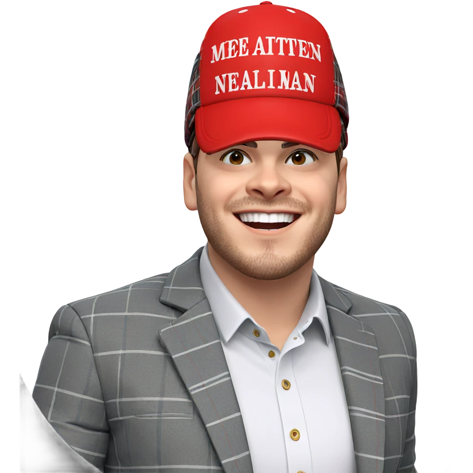 smiling boy in plaid jacket emoji