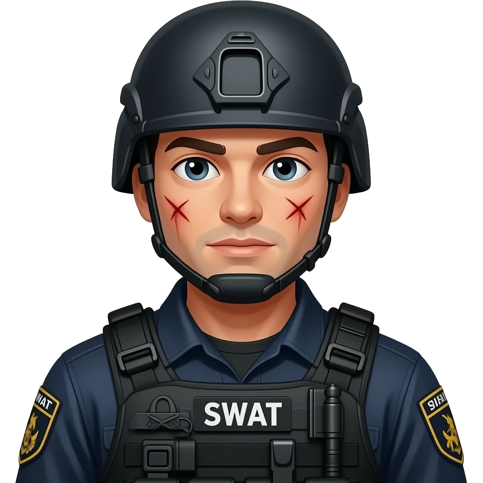 A swat guy that got injured alot emoji