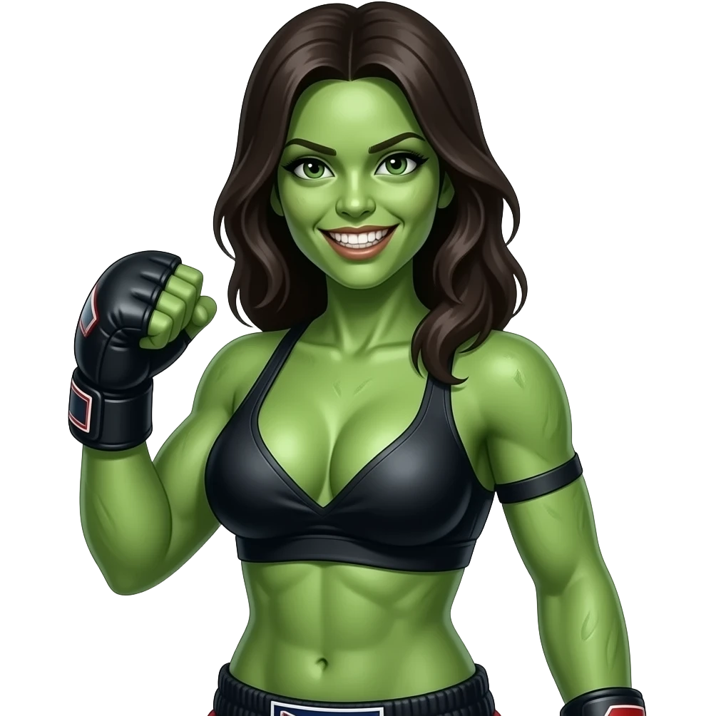 Sexy female, Muay thai monster Boobs More monster not green emoji