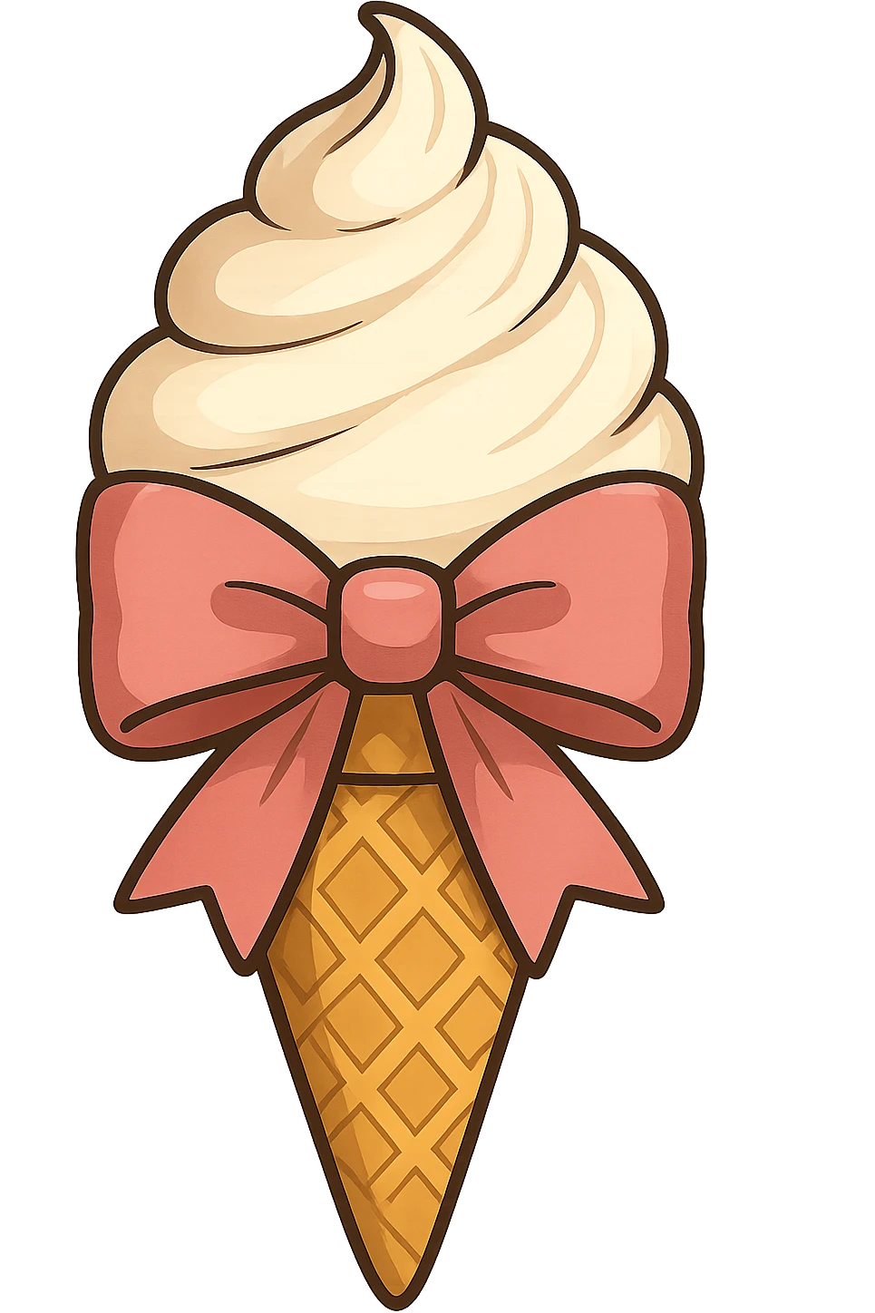 Bow ice cream, remove background emoji