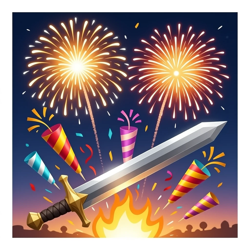 🎇🔥🎉 ⚔️satukan gambar emoji