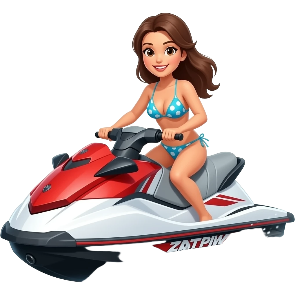 Jet ski in bikini emoji