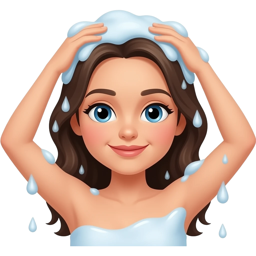 Chica duchandose emoji