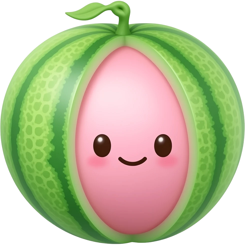 Kawaii melon emoji