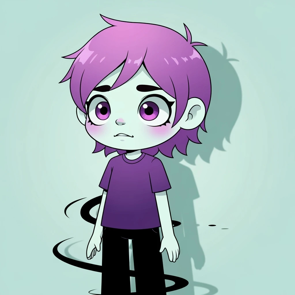 pastel horror profile picture, cute, expressive, minimal, black color palette, variation 3 emoji