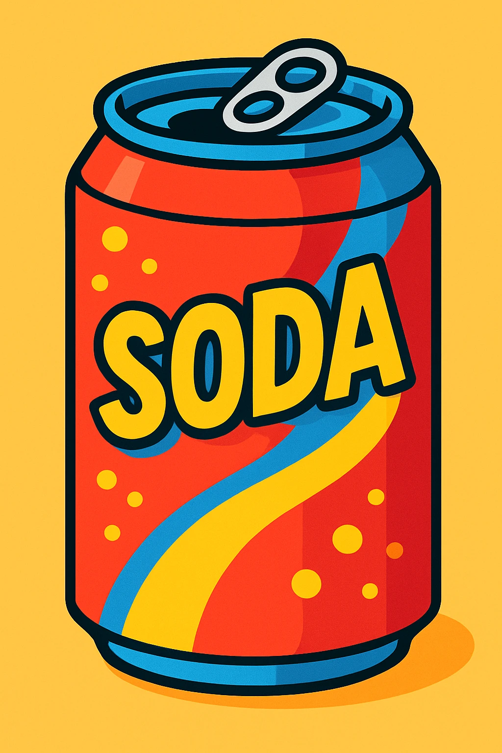 soda, vibrant and playful style, colorful, lively, fun emoji